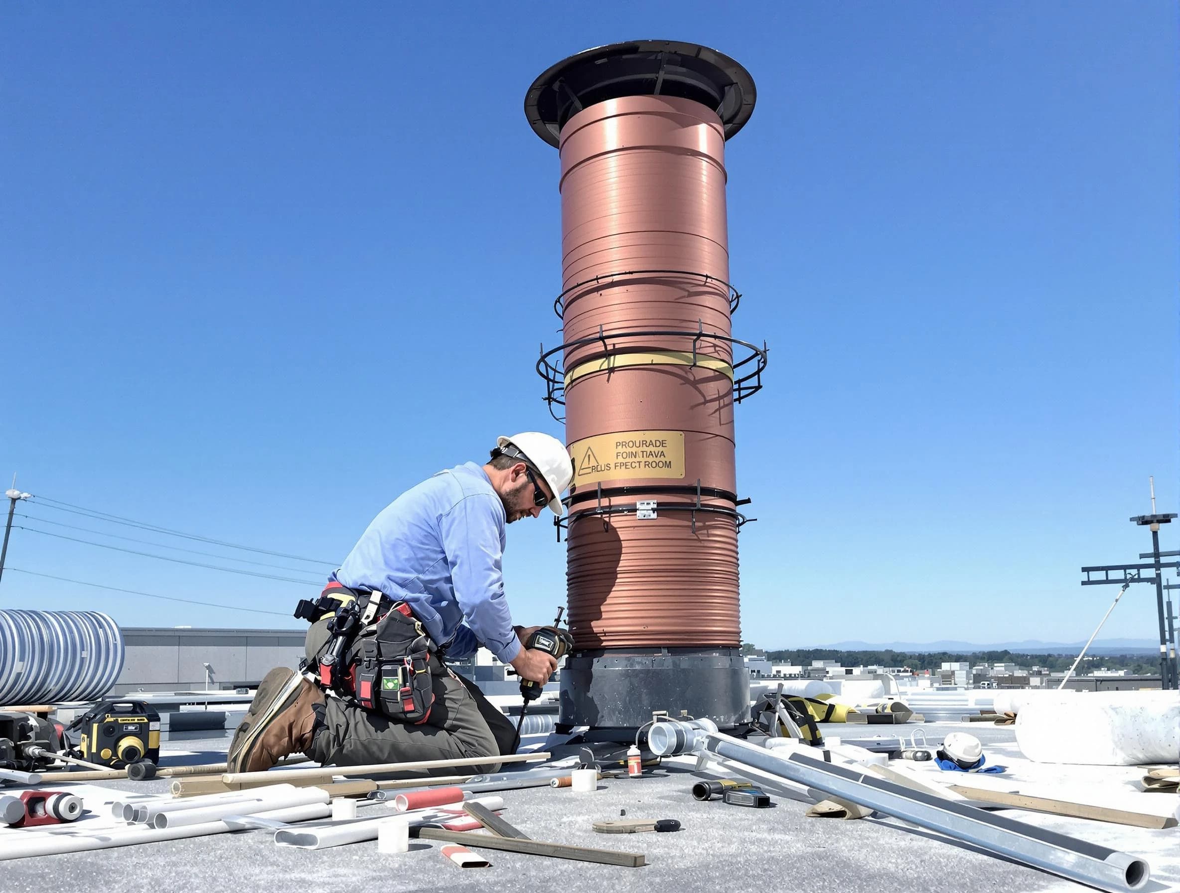 Installed chimney liner by Monsey Chimney Sweep in Monsey, NY