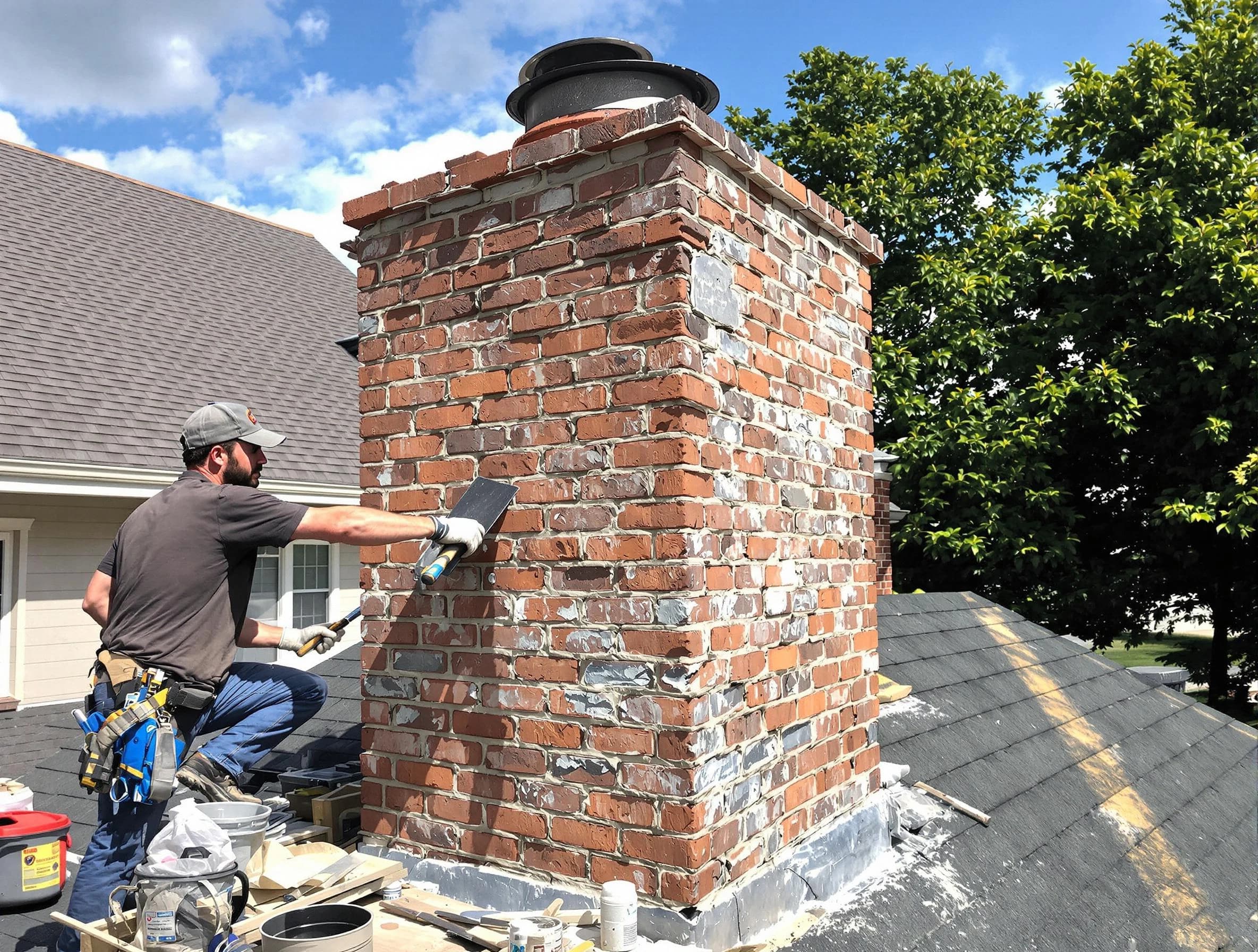 Completed chimney rebuild by Monsey Chimney Sweep in Monsey, NY