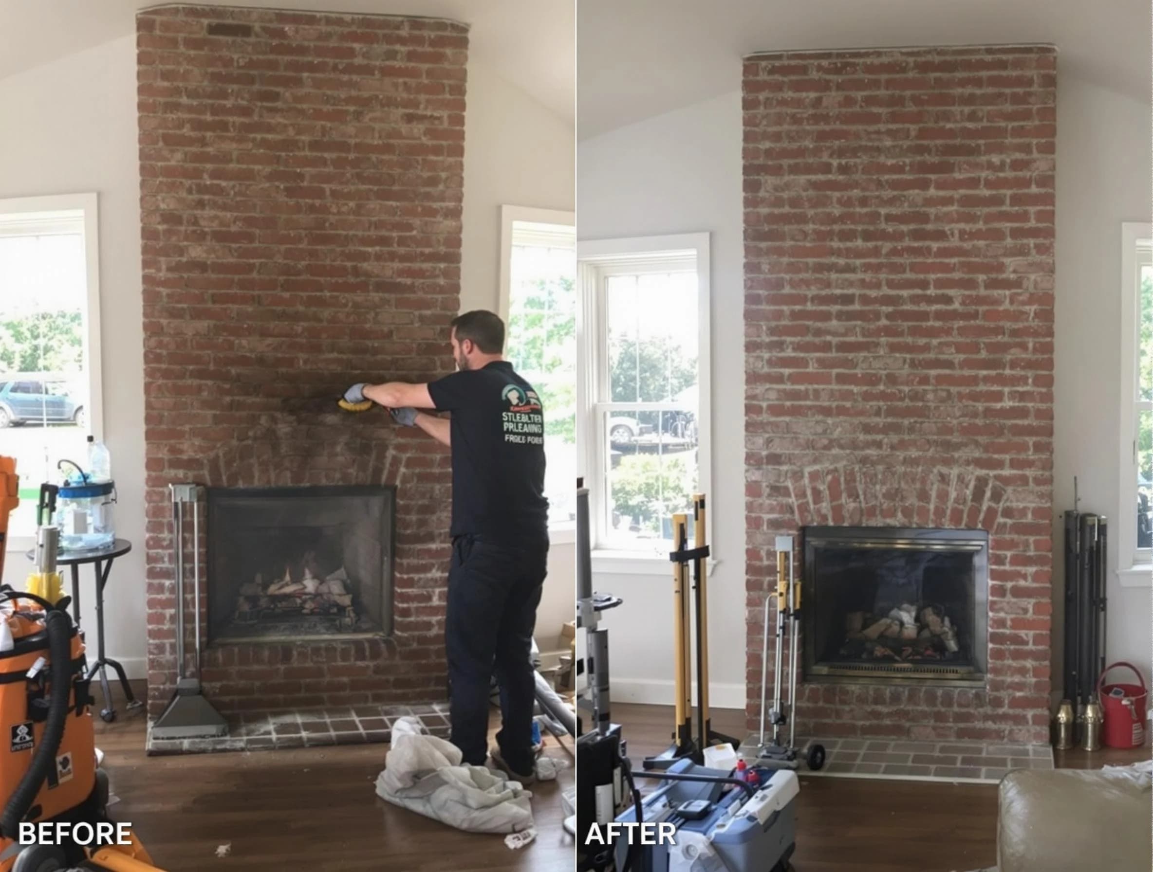Finished chimney sweeping service by Monsey Chimney Sweep in Monsey, NY