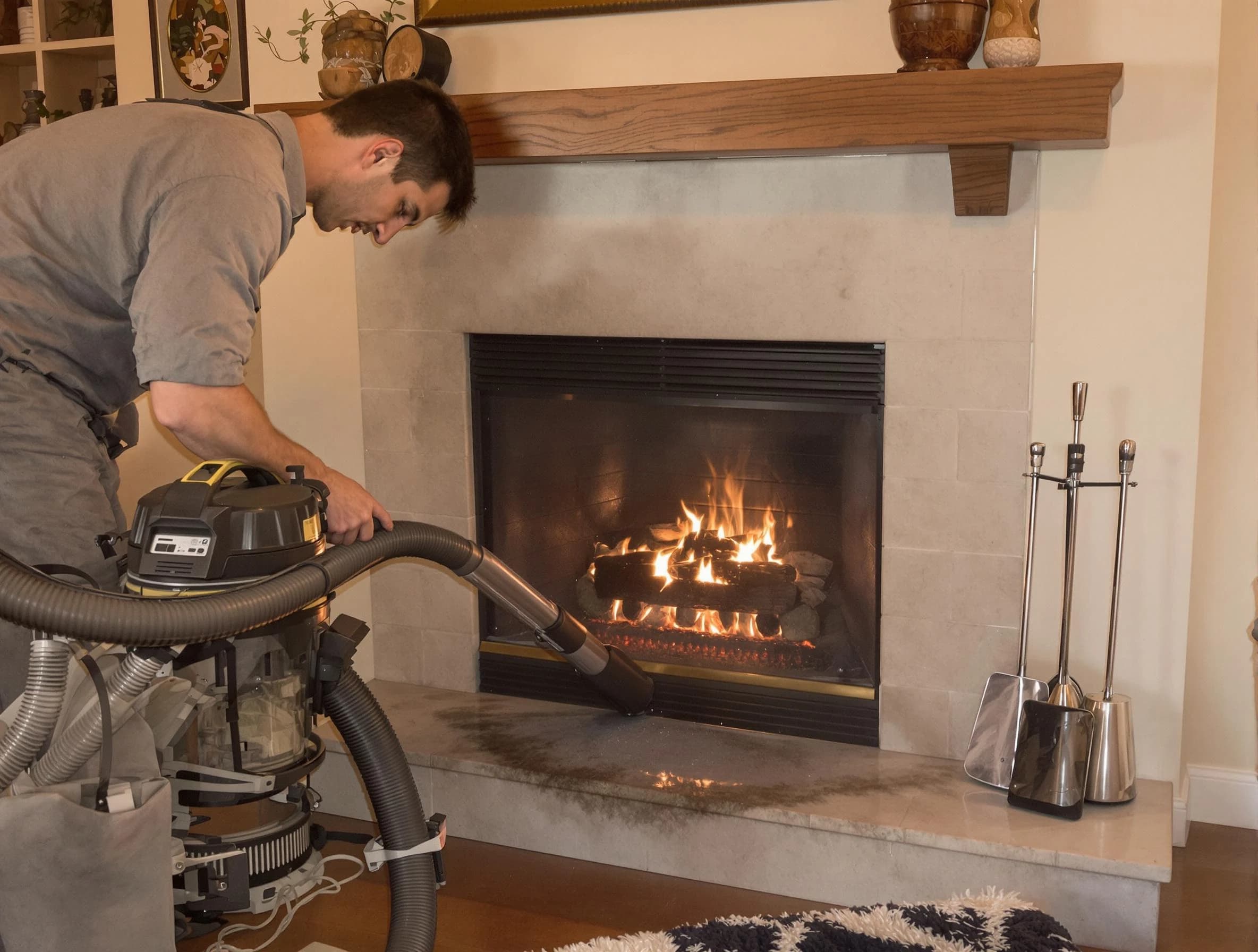 Routine fireplace upkeep by Monsey Chimney Sweep in Monsey, NY