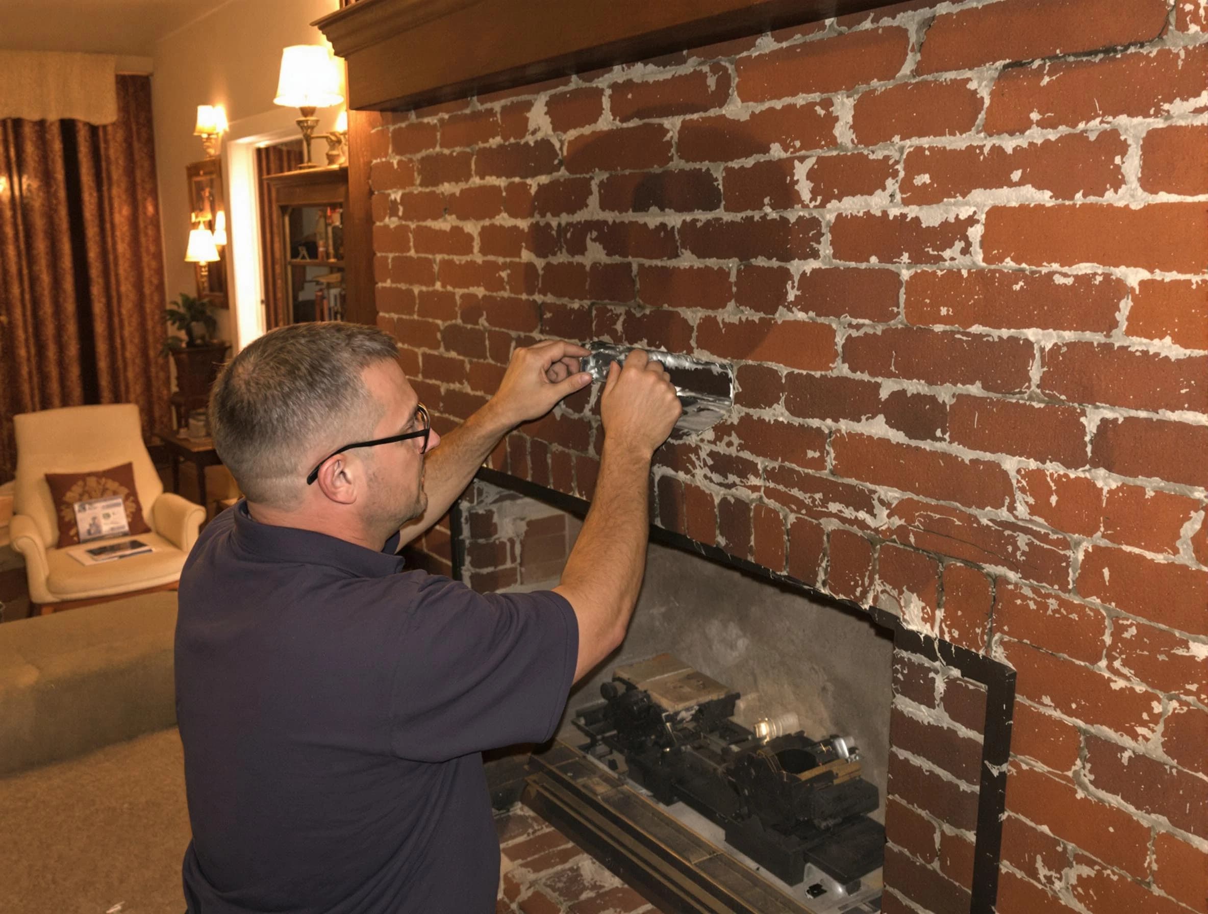 Monsey Chimney Sweep expert fixing a fireplace in Monsey, NY