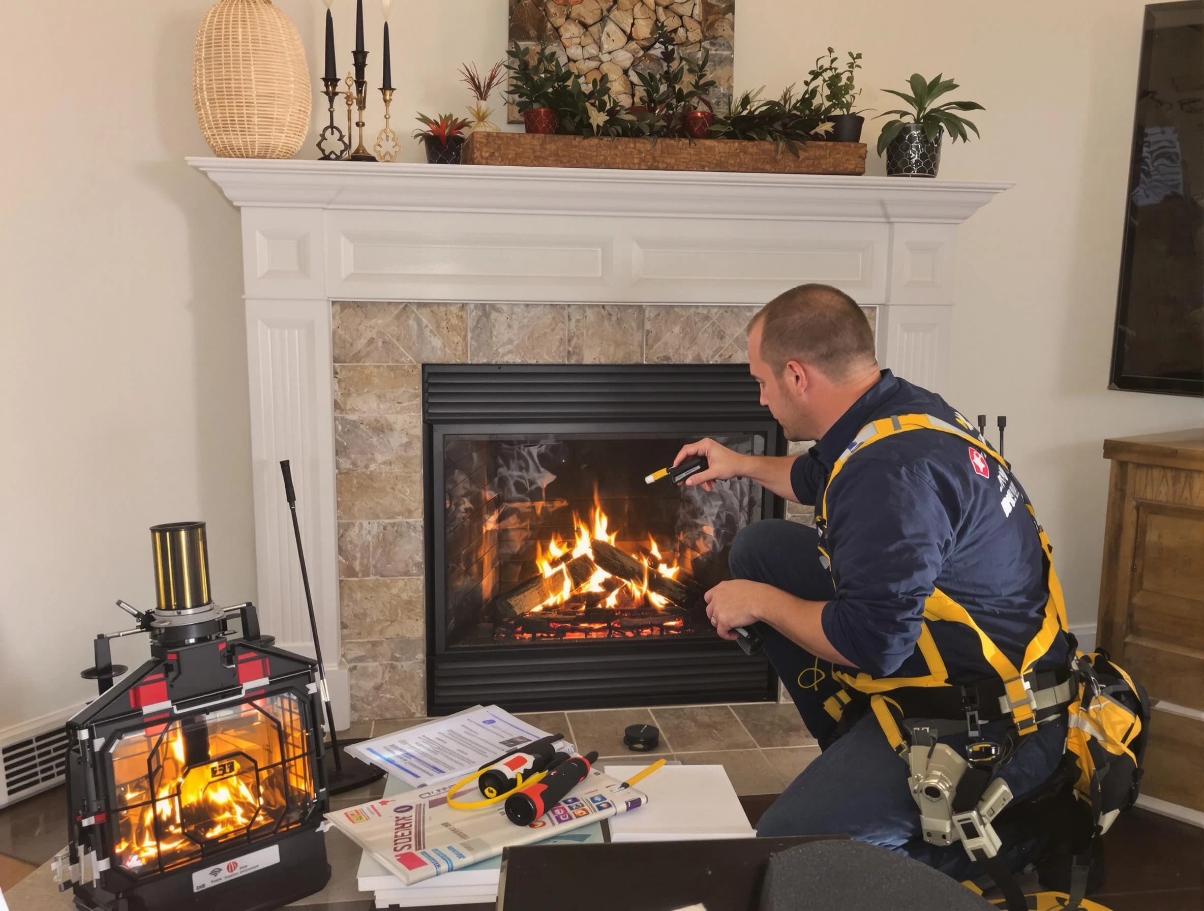 Safety-focused fireplace inspection by Monsey Chimney Sweep in Monsey, NY