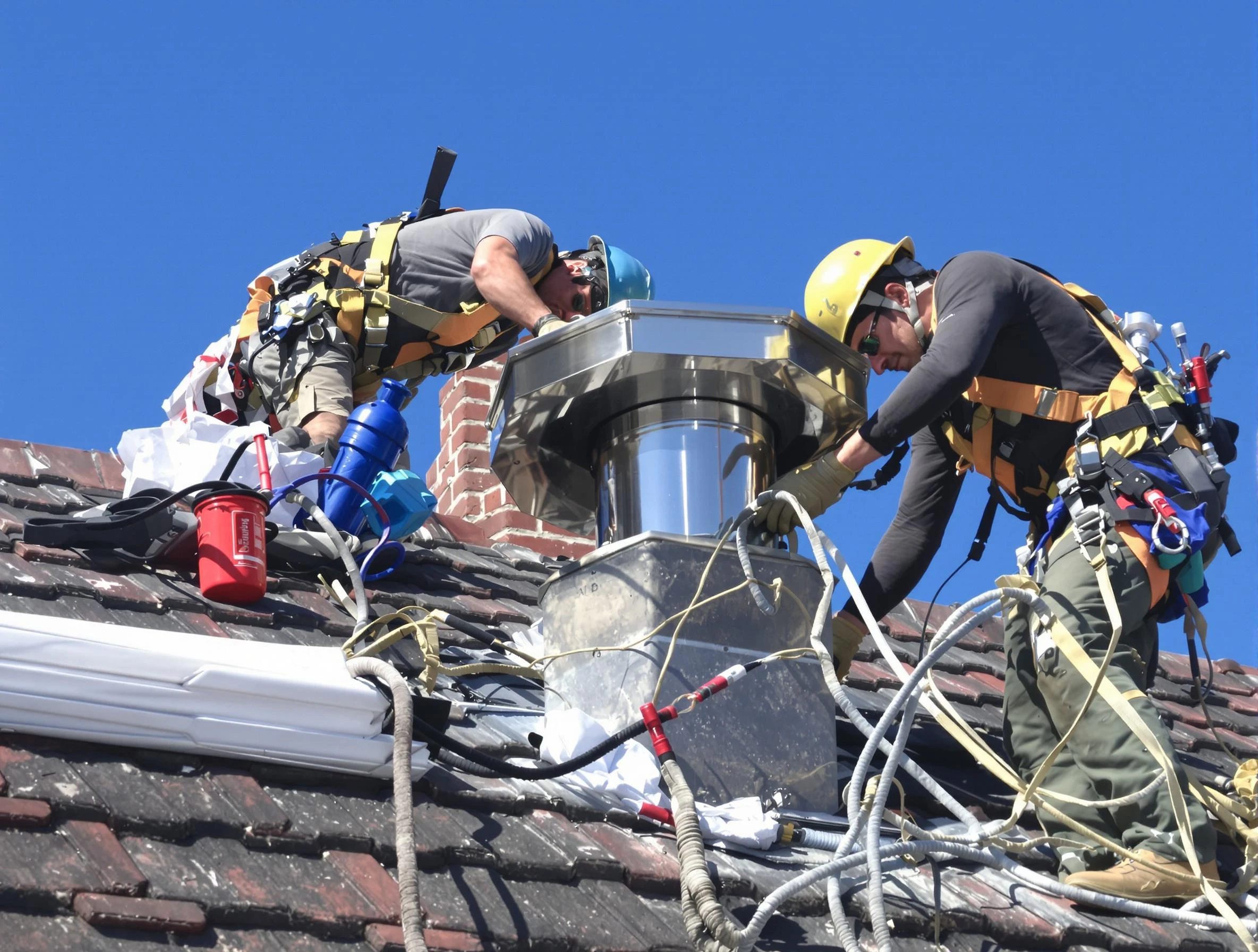 Protective chimney cap installed by Monsey Chimney Sweep in Monsey, NY