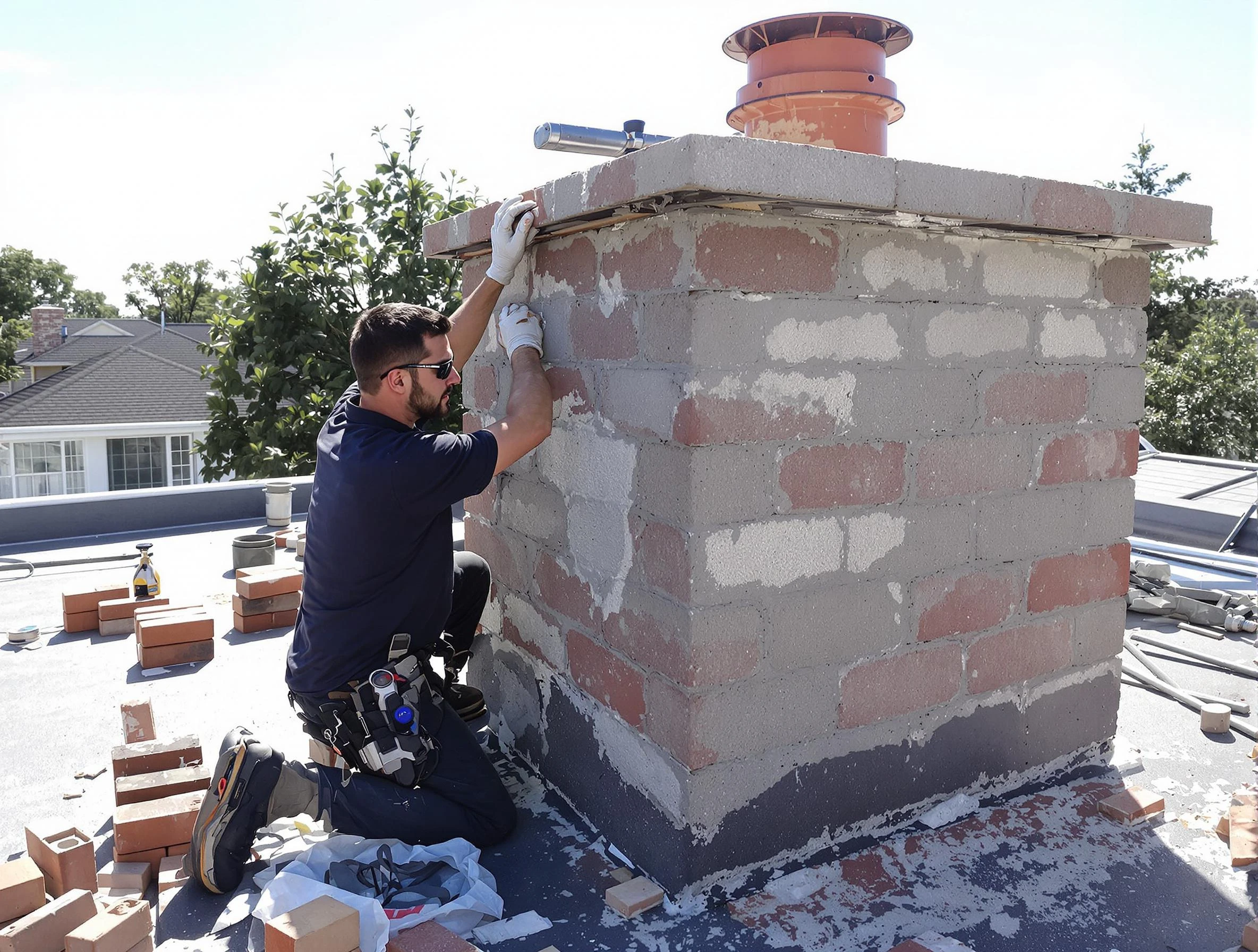 Advanced chimney repair process by Monsey Chimney Sweep in Monsey, NY