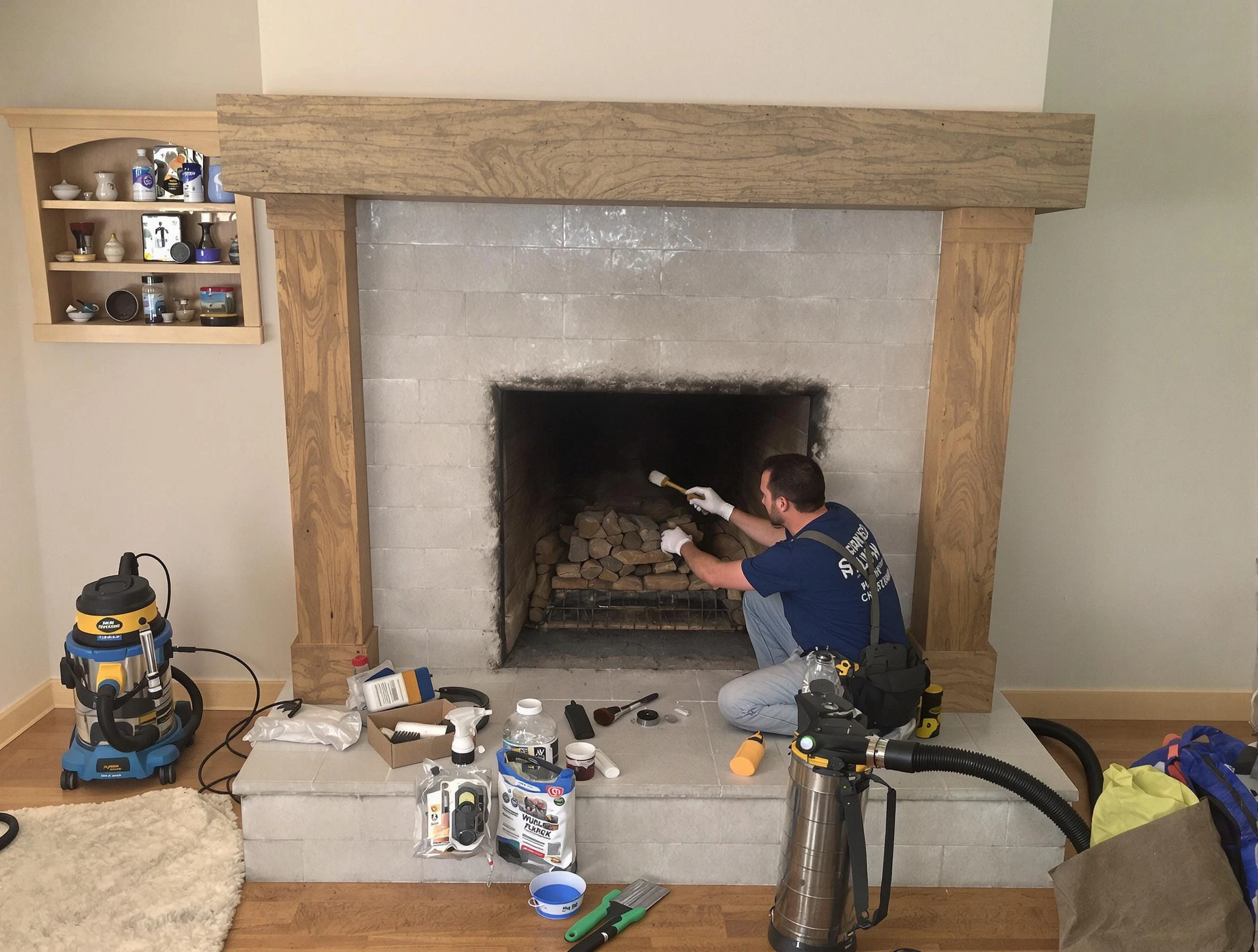 Detailed creosote removal process by Monsey Chimney Sweep in Monsey, NY